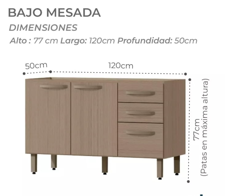 BAJO MESADA NOCE