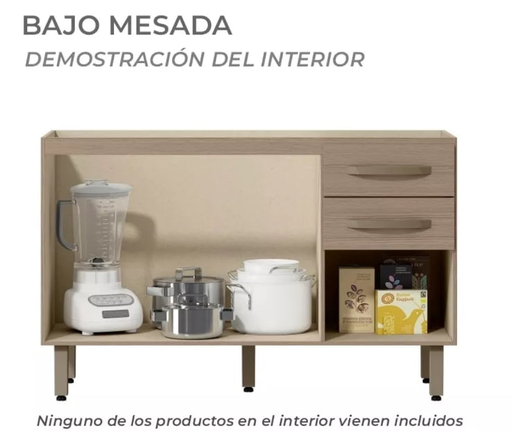 BAJO MESADA NOCE ABIERTO