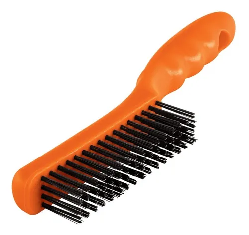 escobilla de acero con mango de plastico