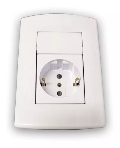 Plaqueta Sica Armada Blanca Con Toma Schuko