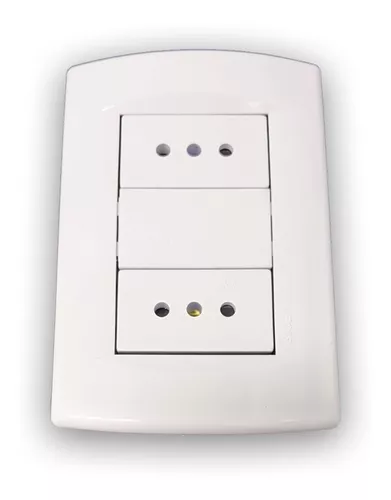 Plaqueta Sica armada con 2 tomas 3 linea blanca