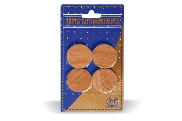 tope autoadhesivo madera