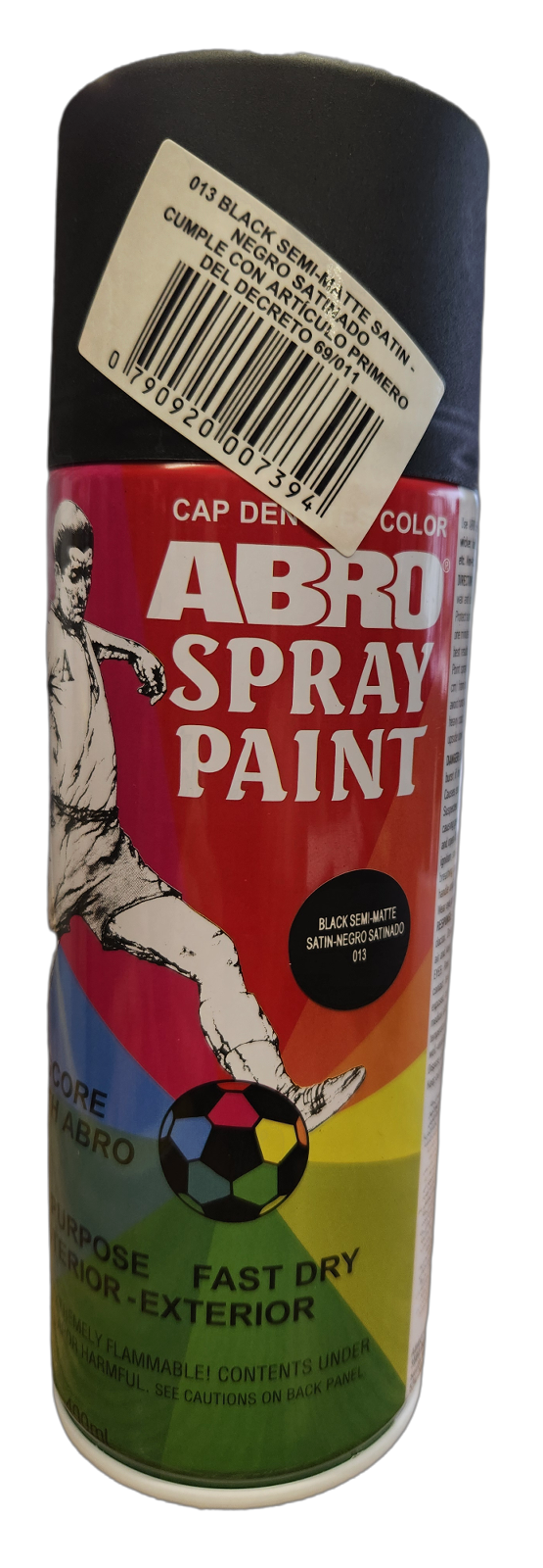 Pintura En Aerosol Negro Satinado 400 ml ABRO