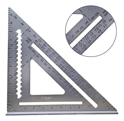 Escuadra Aluminio 12" Pulgadas Triangular -